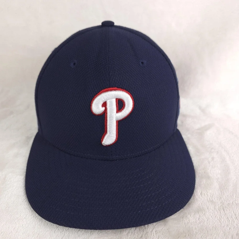 Philadelphia Phillies Hat On Field Players Cap Mens 7 3/8 Blue MLB 2014 All Star